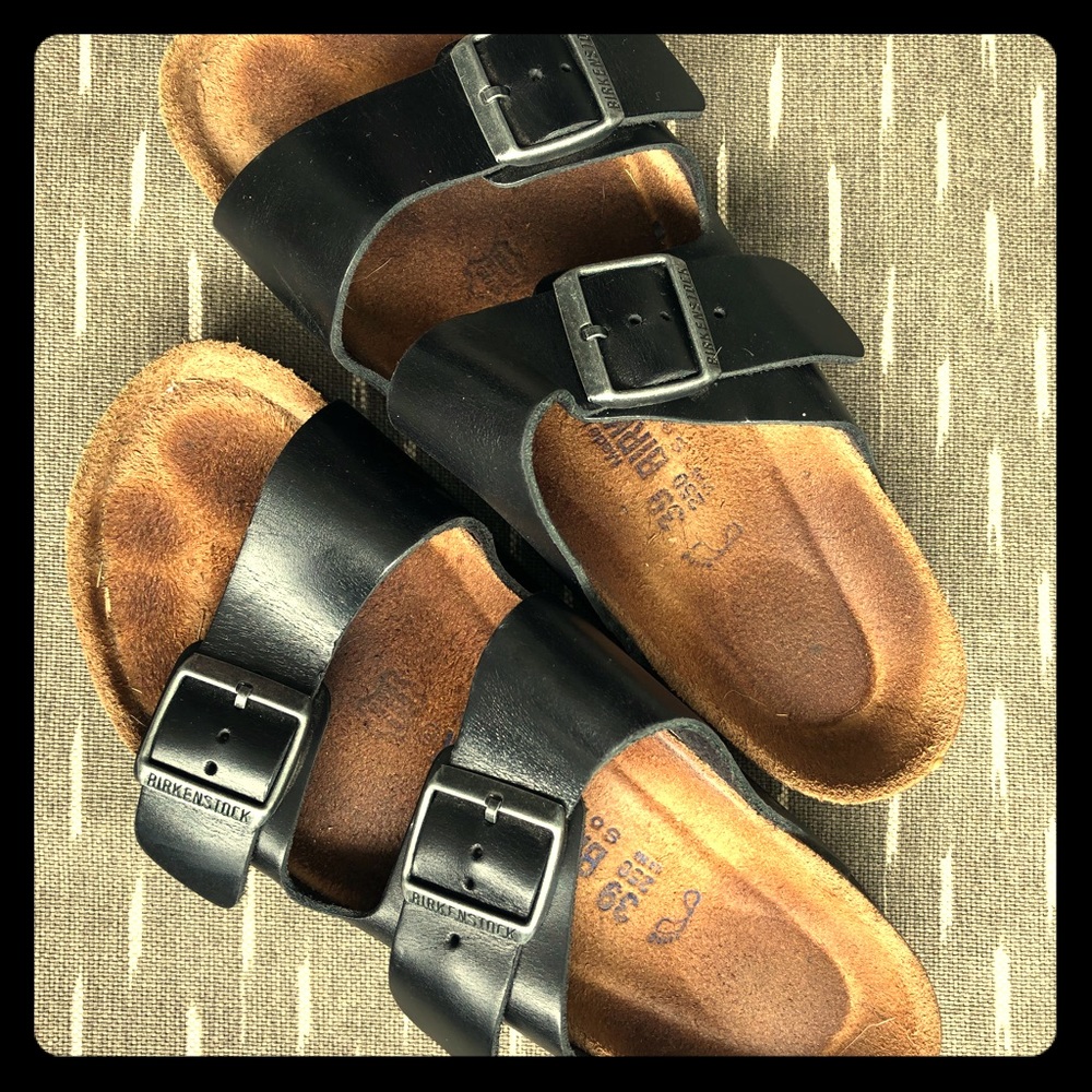 Black Leather Birkenstocks size 39